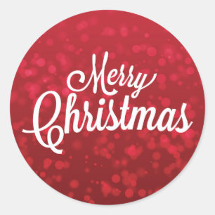 Autocollant rouge de Noël