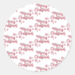 Autocollant rouge de Noël