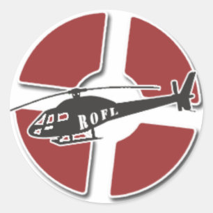 Autocollant rouge d'hélicoptère de RoFL