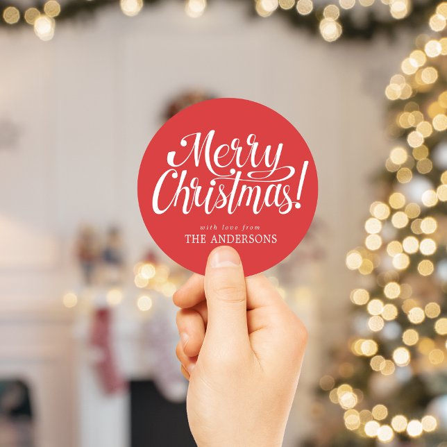 Autocollant rouge Joyeux Noël (Créateur téléchargé)