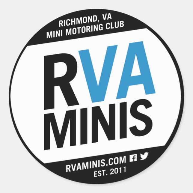 Autocollant RVA MINIs 3" (Devant)