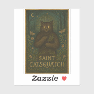 Autocollant Saint Catsquatch WV Cryptide Sasquatch