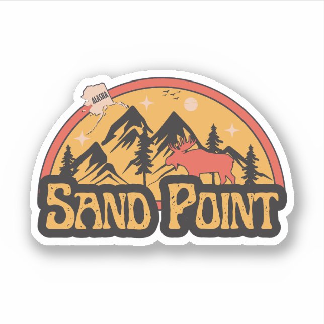 Autocollant Sand Point, Alaska (Devant)