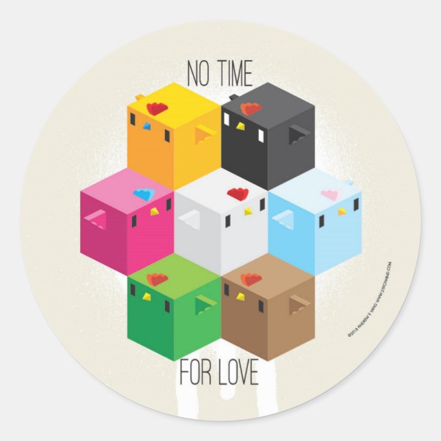 autocollant sans fuseau horaire (Devant)