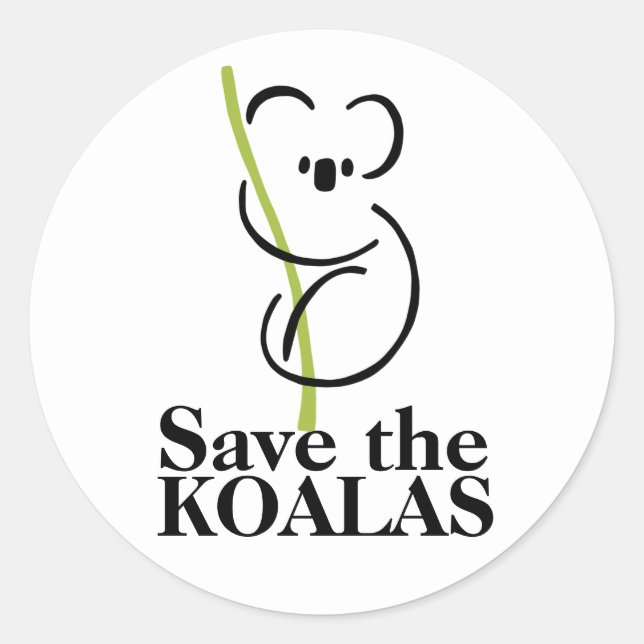Autocollant Sauvez les Koalas (Devant)