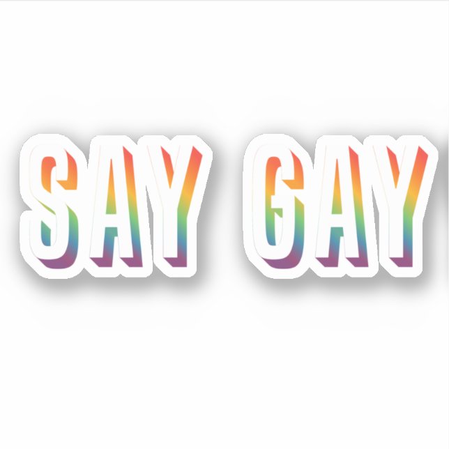 Autocollant Say Gay (Devant)