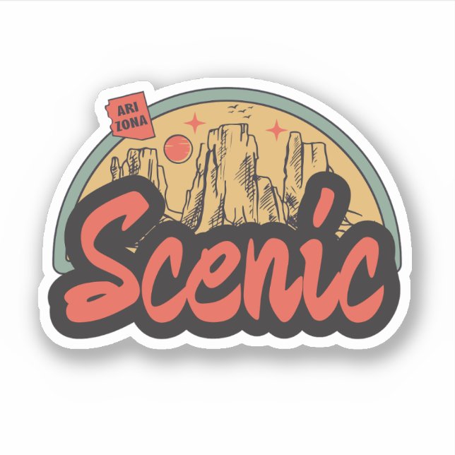 Autocollant Scenic, Arizona (Devant)