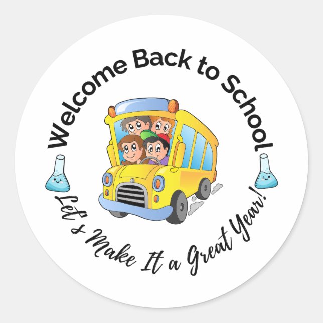 Autocollant Science retour à l'école (Devant)