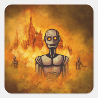 autocollant scifi révolution robot