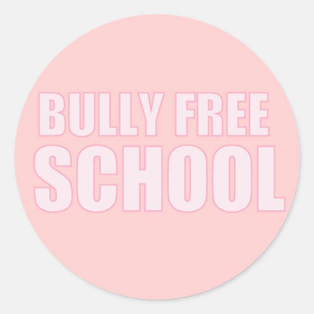 Autocollant scolaire Bully Free (Devant)