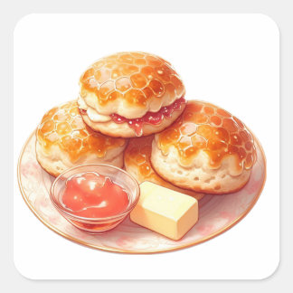 Autocollant Scones d'Hiver Cozy – Confiture & Beur