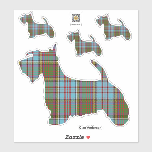 Autocollant Scottie Clan Anderson (Feuille)