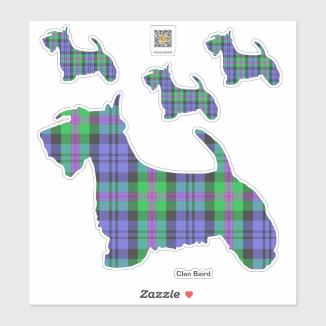 Autocollant Scottie Clan Baird (Feuille)