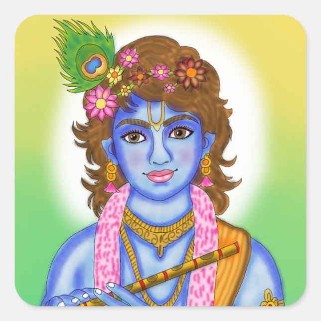 Autocollant Seigneur Krishna (Devant)