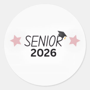 Autocollant Senior 2026 Diplômé pour la promotion 