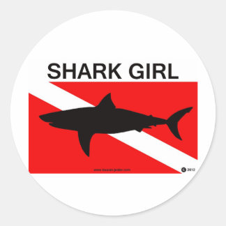 Autocollant Shark Girl