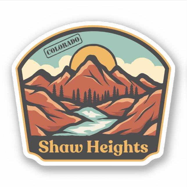 Autocollant Shaw Heights, Colorado (Devant)