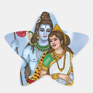Autocollant Shiva Parvati