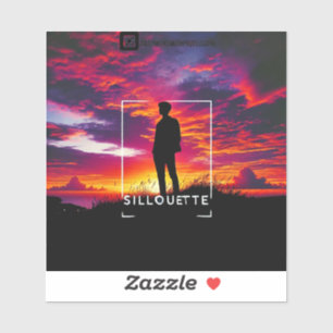 Autocollant Silhouette Coucher de soleil