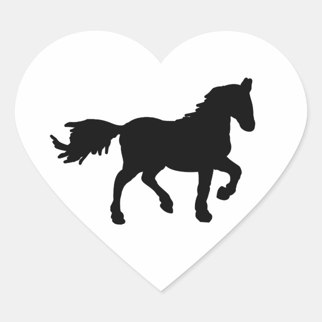 Autocollant silhouette de cheval – Animal minimali (Devant)