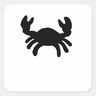 Autocollant silhouette de crabe