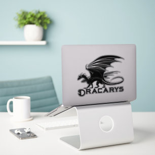 Autocollant Silhouette de Dragon Noir Dracarys