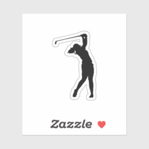 Autocollant silhouette golf pour ordinateur portab