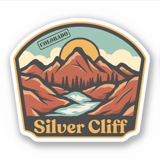 Autocollant Silver Cliff, Colorado (Devant)