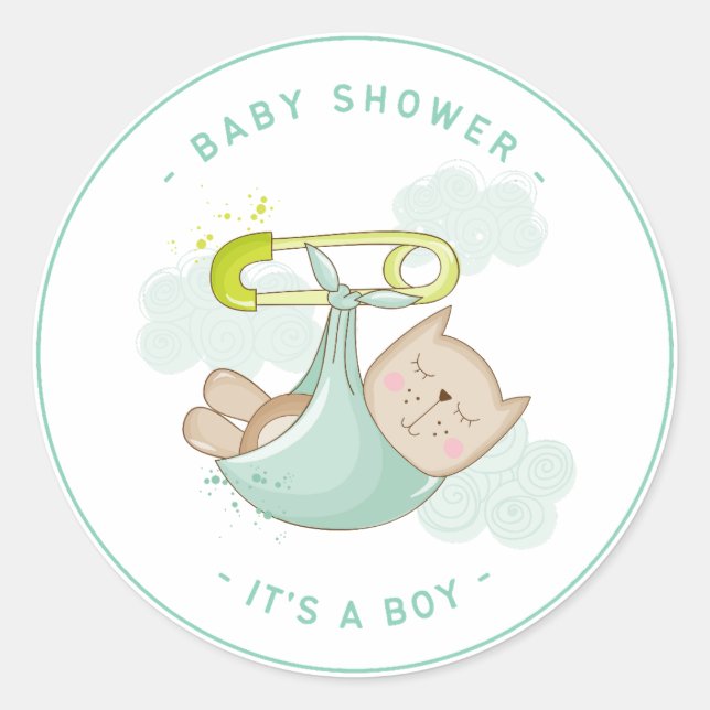 Autocollant Simple Bébé | bonjour petit(e)  (Devant)