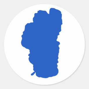 Autocollant simple du lac Tahoe, rond