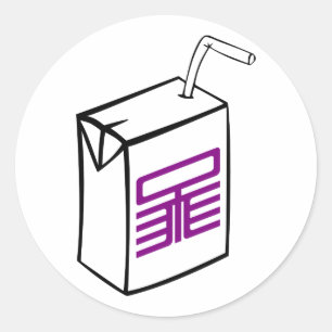 Autocollant simplifié de jus (BG blanche)