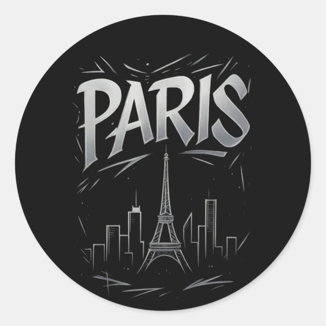 Autocollant Skyline de Paris (Devant)