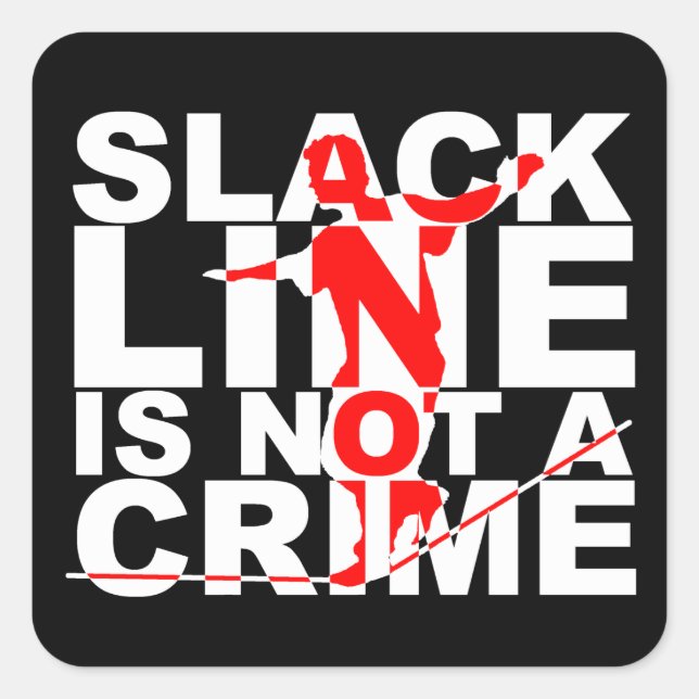 Autocollant Slack Line N'Est Pas Un Crime (Devant)