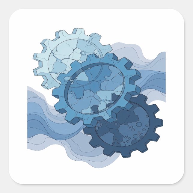 Autocollant Snappy Silver SYSTÈME D'ENGRENAGE À ÉN (Devant)