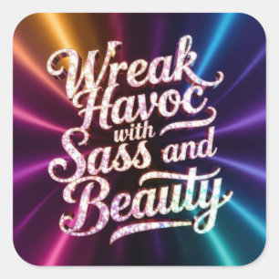 Autocollant Snarky Wreak Havoc avec du Sass et de