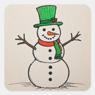 Autocollant Snowman