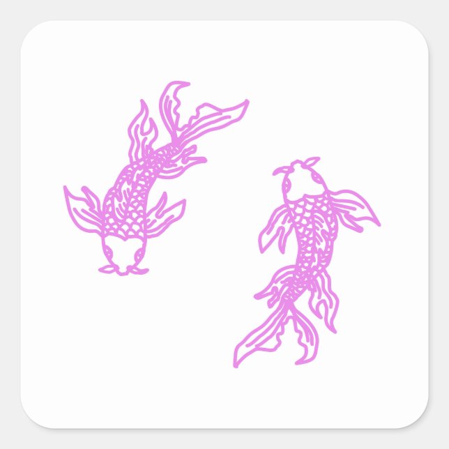 Autocollant Softwave Poissons Rose – Double Poisso (Devant)