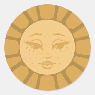 Autocollant Soleil Vintage