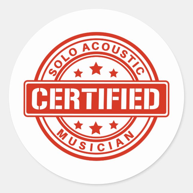 Autocollant solo acoustique certifié (Devant)