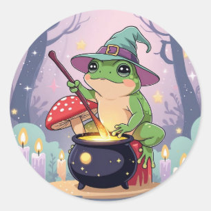 Autocollant Sorcière Grenouille Mignonne – Grenoui
