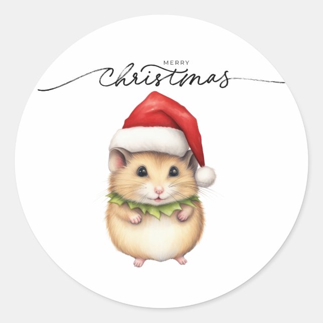 AUTOCOLLANT SOURIS JOYEUX NOËL (Devant)
