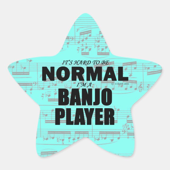 Autocollant standard Banjo Player Star (Devant)