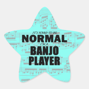 Autocollant standard Banjo Player Star