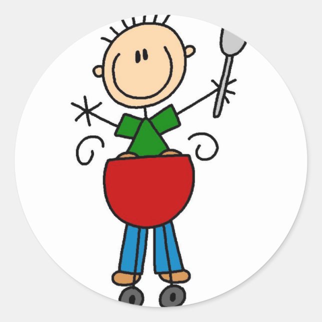 Autocollant Stick Figure Bbq (Devant)