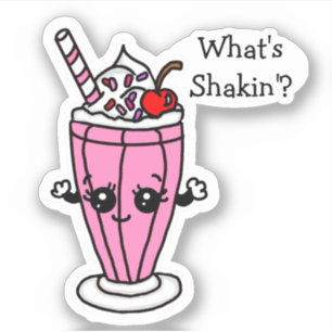 Autocollant "Strawberry Milkshake What's Shakin"