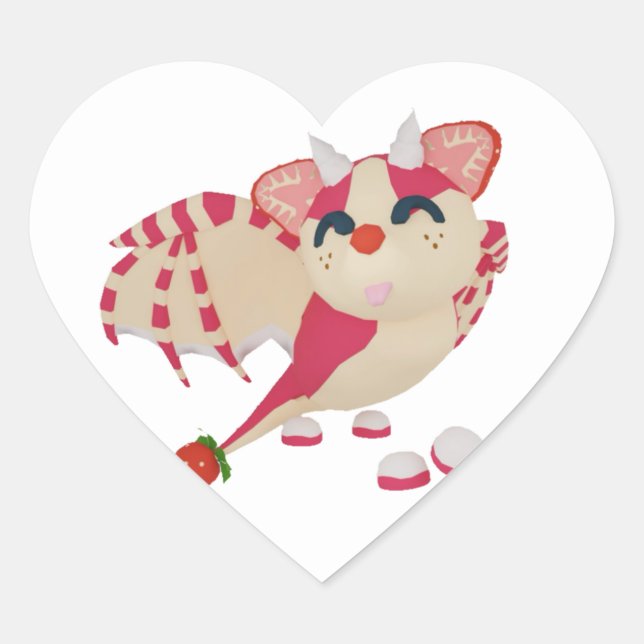 Autocollant Strawberry Shortcake Bat Dragon Adopt  (Devant)