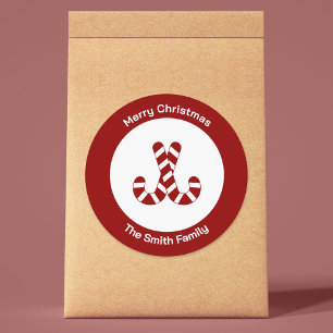 Autocollant Sucre d'orge Joyeux Noël