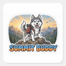 Autocollant Summit Buddy — Sac à dos Husky sibérie