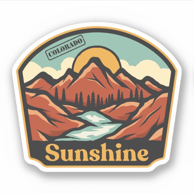 Autocollant Sunshine, Colorado (Devant)