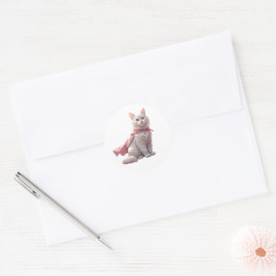 Autocollant Super Maman Chat Héroïne – Cadeau Rose